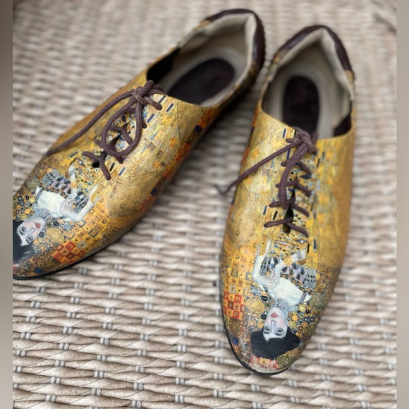 ICON Shoes - ICON Gustav Klimt “The Woman In Gold” Leather Lace Up Shoes - 8.5